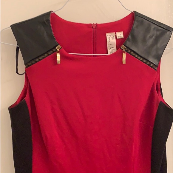 Red and black bodycon dress - Picture 2 of 3